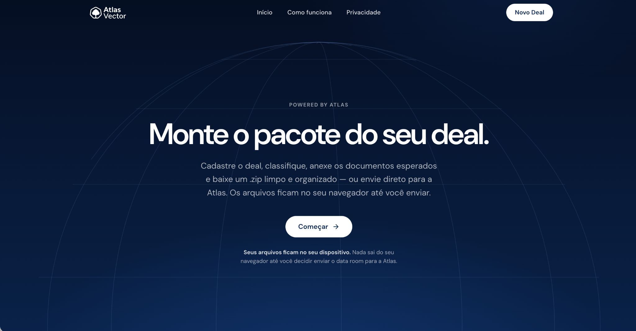 Atlas Vector in place, second product screen